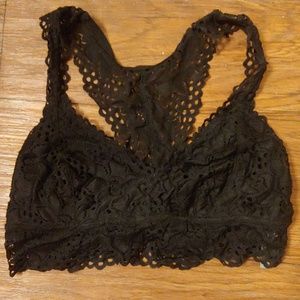 Black lace bralet